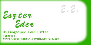 eszter eder business card